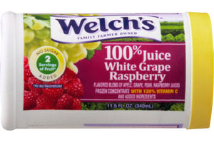 Welch's 100% White Grape Raspberry Juice Frozen Concentrate