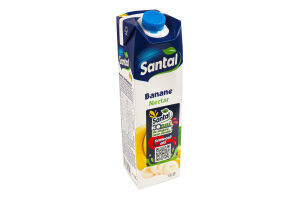 Нектар пастеризований банановий Santal т/п 1л