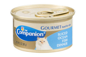Companion Gourmet Food for Cats Sliced Ocean Fish Dinner 3 OZ