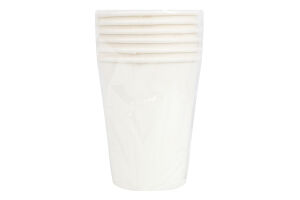 Стакан паперовий білий 250мл ТМ "1" 6шт