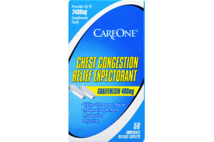 CareOne Chest Congestion Relief Expectorant Immediate Release Caplets - 50 CT