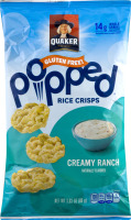 Quaker Gluten Free Popped Rice Crisps Creamy Ranch