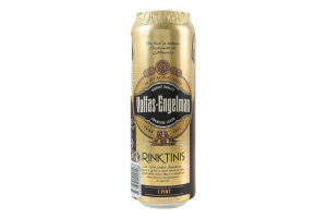 Пиво 0.568л 5.2% світле фільтроване пастеризоване Rinktinis Premium Lager Volfas Engelman з/б