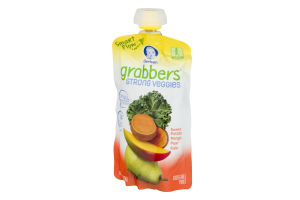 Gerber Grabbers Strong Veggies Squeezable Puree Pouch Sweet Potato Mango Pear Kale