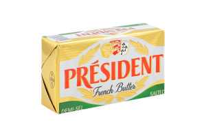 Масло 80% кислосливочное соленое President м/у 200г