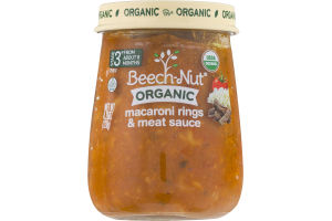 Beech-Nut Organic Macaroni Rings & Meat Sauce Stage 3