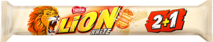 Вафлі з м'якою карамеллю вкриті пластівцями та білою глазур'ю White Lion м/у 90г
