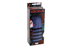 Колготи дитячі Котик з короною сині махрові р.14 Krokus