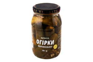 Огурцы маринованные пастеризованные Novus c/б 850г