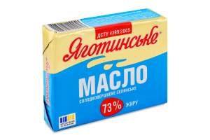 Масло сладкосливочное 73% Крестьянское Яготинське м/у 180г