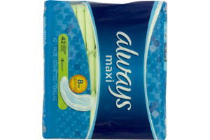 Always Maxi Pads Long Super - 42 CT