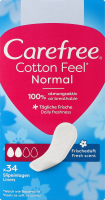 Прокладки щоденні гігієнічні Fresh scent Normal М'якість бавовни Carefree 34шт