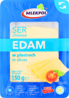 Сир Mlekpol Едам нарізка 45% кор/мол