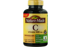 Nature Made C Vitamin 500mg Caplets - 500 CT