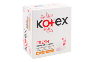 Прокладки щоденні жіночі гігієнічні Deo Normal Plus Kotex 56шт
