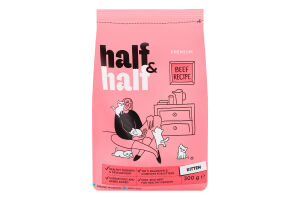 Корм сухой полнорационный для котят Beef recipe Premium Half&Half м/у 300г