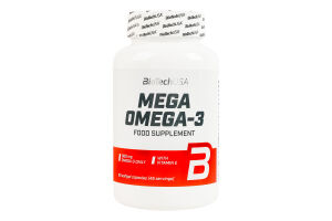 Добавка диетическая с витамином Е Meгa Oмегa-3 BioTechUSA 90шт