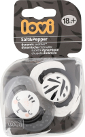 Пустушка Салт енд Пеппер силіконова динамічна 18+місяців 2шт Лові