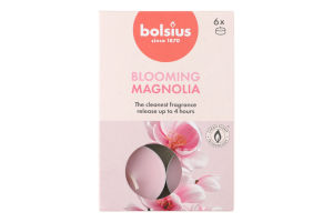 Набор свечей чайных с ароматом магнолии Blooming magnolia Bolsius 6шт