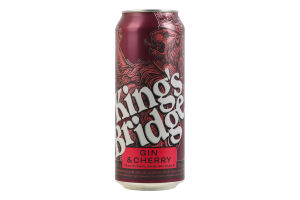 Напиток слабоалкогольный 500мл 7% сильногазированный Gin&Cherry King's Bridge ж/б