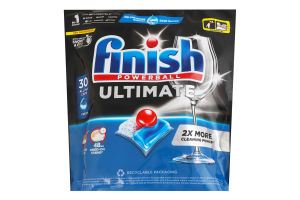 Средство для мытья посуды в посудомоечных машинах в капсулах All in 1 Ultimate Powerball Finish 30шт