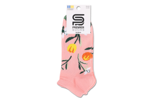 Шкарпетки жіночі Premier socks короткі з квітами р.23-25 Арт.7044