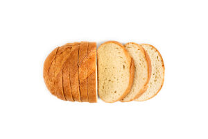 Батон половинка в нарізці Молочний Славний хліб м/у 250г