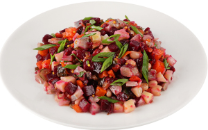 Вінегрет з оселедцем та квасолею ваг