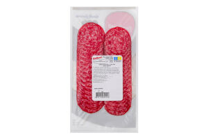 Ковбаса нарізка із м'яса птиці Салямі Золотиста Глобино с/к в/с в/у 0.08кг