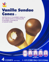 Ahold Vanilla Sundae Cones - 4 CT