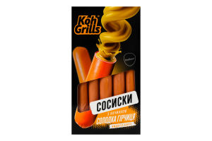 TM "Koh Grills" Сосиски з начинкою Солодка гірчиця (без оболонки) в/с газ.пак 335 г