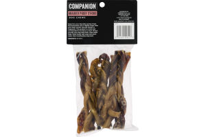 Companion Dog Chews Braided Piggy Sticks - 5 CT