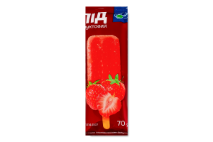 Мороженое фруктовый лед с наполнителем Клубника Гармонія м/у 70г