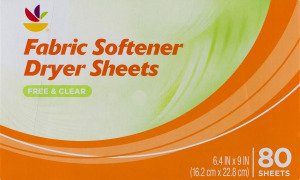 Ahold Fabric Softener Dryer Sheets Free & Clear - 80 CT