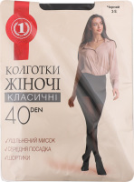 Колготи жіночі чорні 40ден р.2 ТМ "1"