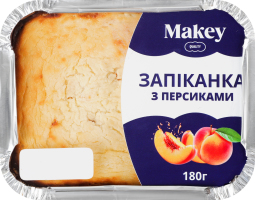 Запіканка сирна з персиками Makey лоток 180г