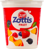 Йогурт 0.1% Малина, персик, полуниця, лісові ягоди Fruit Zottis Zott ст 150г в асорт