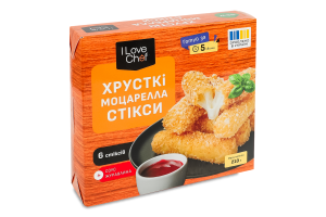 Стиксы хрустящие Моцарелла 0.18кг + соус Клюква 0.03кг I Love Chef к/у 0.21кг