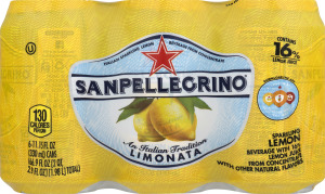 Sanpellegrino Sparkling Juice Beverage Lemon - 6 CT