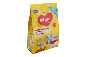 Каша молочна суха для дітей від 5міс швидкорозчинна рисова з бананом Milupa м/у 210г