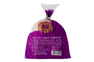 Хлеб половинка в нарезке тостовый Нежный Формула смаку м/у 250г