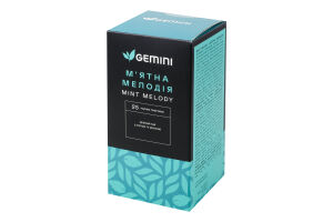 Чай зеленый с мелиссой, мятой и лимонной травой Мятная мелодия Gemini в/с к/у 25х1.5г