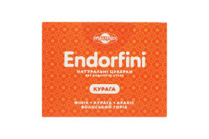 Цукерки фруктово-горіхові неглазуровані натуральні без доданого цукру Курага Endorfini Пригощайся к/у 260г