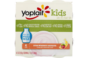 Yoplait Kids Low Fat Yogurt Mickey Mouse Clubhouse Strawberry Banana