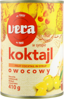 Коктейль фруктовый в сиропе Vera ж/б 410г