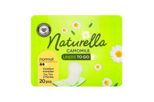 Прокладки ежедневные гигиенические ароматизированные Normal Liners To Go Camomile Naturella 20шт