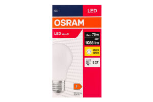 Лампа світлодіодна 10W E27 3000К A75 Osram