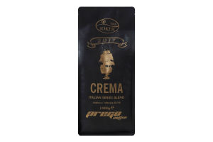 Кава натуральна смажена в зернах Crema Prego Coffee Італійська серія блендів ZFC м/у 1кг