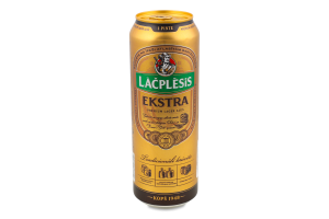 Пиво 0.568л 5.2% світле пастеризоване Ekstra Lacplesis з/б