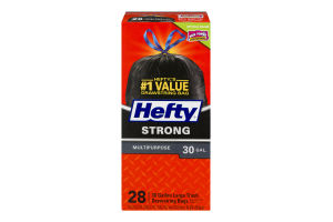 Hefty Strong Multipurpose Large Drawstring Trash Bags - 28 CT